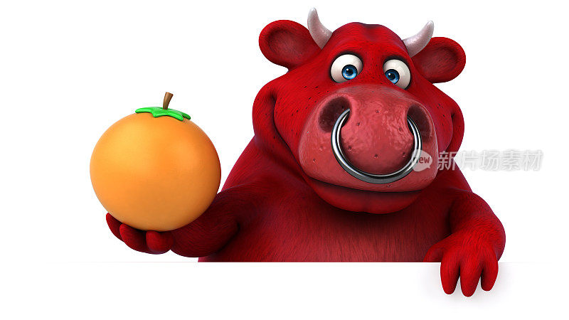 红牛- 3D插图